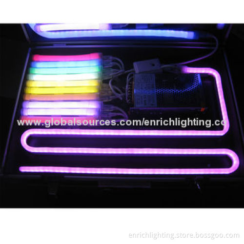 LED Neon Flex with 16 x 28mm Dimensions, 5W/M Power, 80 LEDs/m, IP65 IP Rate, W/WW/R/B/G/A/O ColorNew